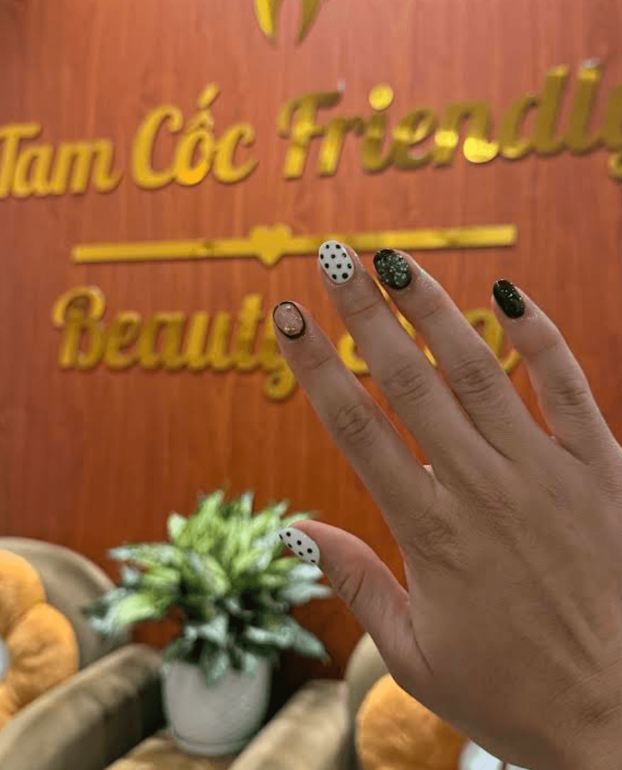 Gel Polish with Nail Art